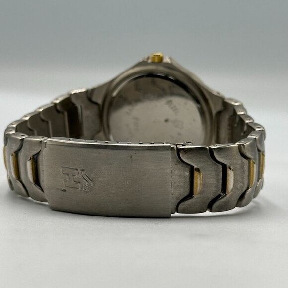 Helbros Watch Men Silver Gold Two Tone 38MM Round Dial New Battery 8.25 Inch - Picture 7 of 11